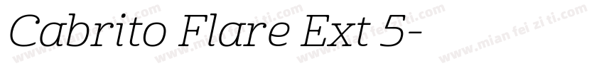 Cabrito Flare Ext 5字体转换